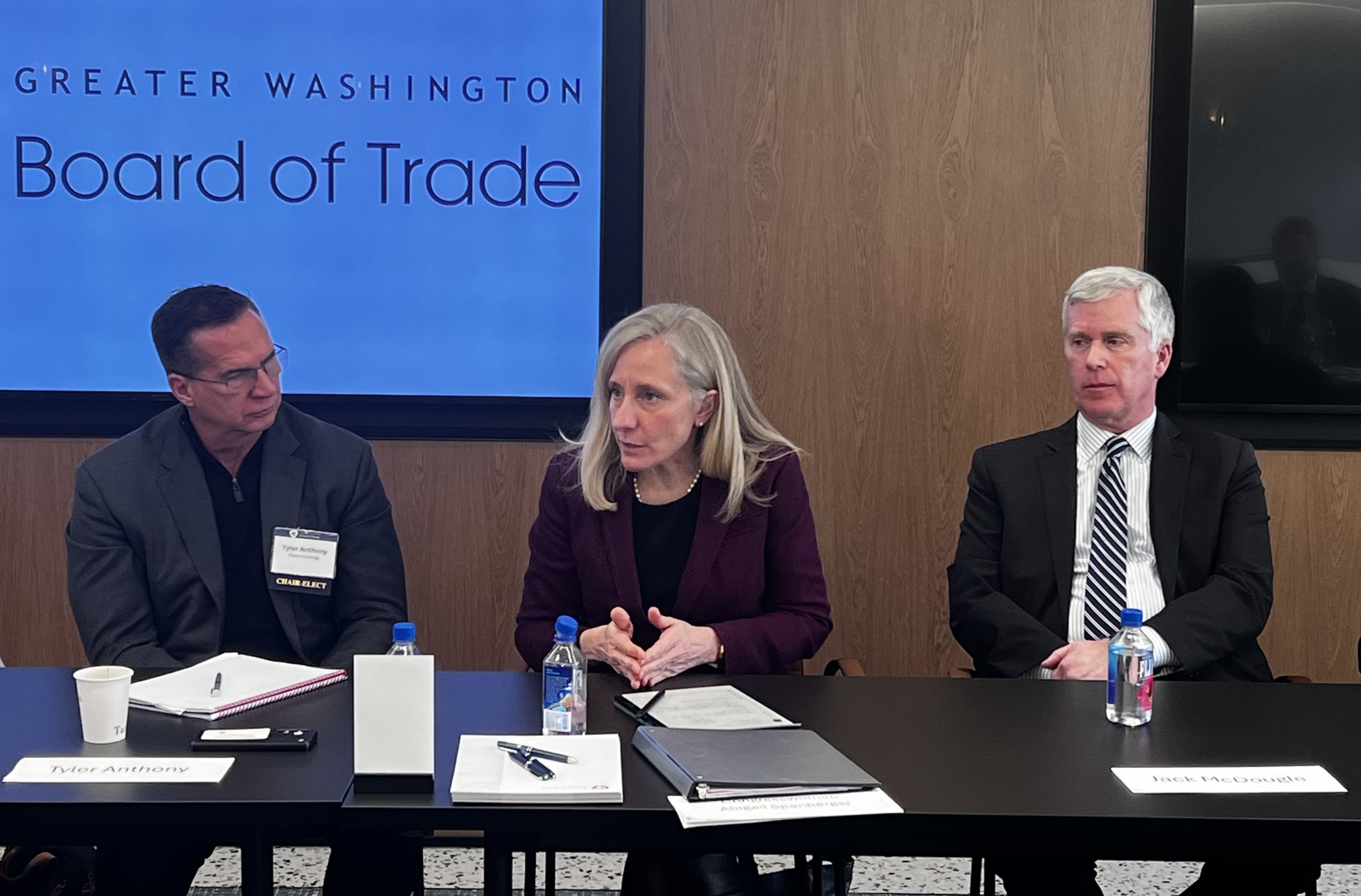 Virginia gubernatorial candidate Abigail Spanberger meets with Greater Washington’s business community